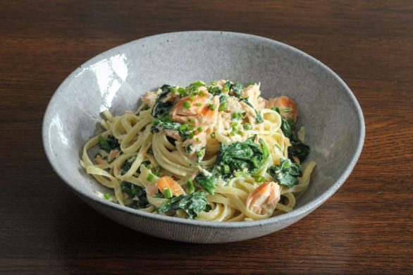 15 minute salmon pasta